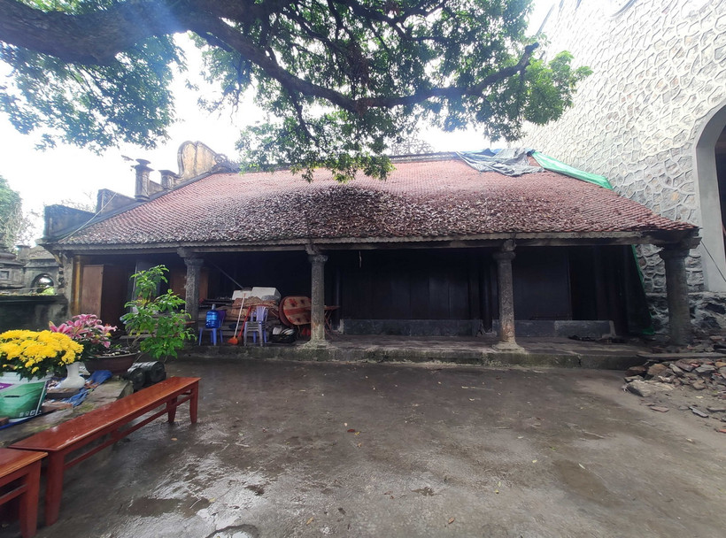 Phần chùa chính Trà Phương còn được giữ lại. (Ảnh: Hoàng Ngọc/TTXVN)