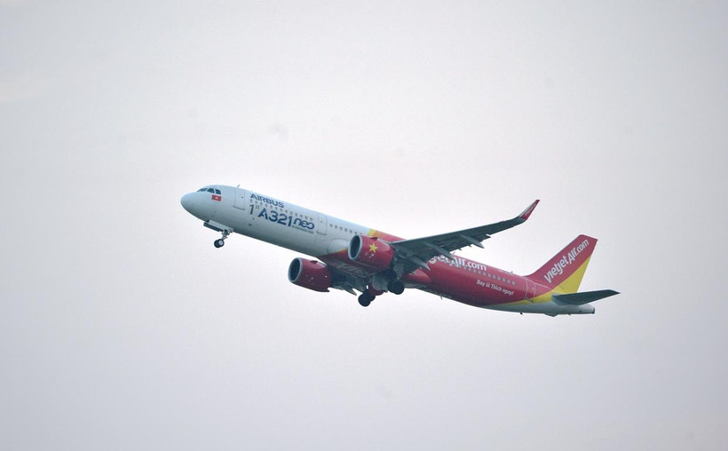 Máy bay của hãng hàng không Vietjet Air. (Ảnh: CTV/Vietnam+)