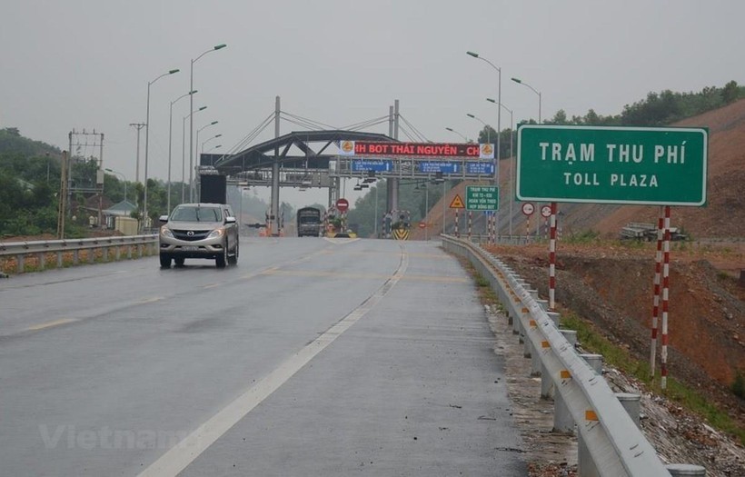 Trạm thu phí của dự án BOT Thái Nguyên-Chợ Mới. (Ảnh: Việt Hùng/Vietnam+)