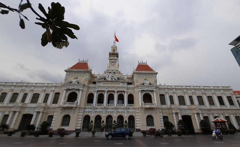 Trụ sở Ủy ban nhân dân Thành phố Hồ Chí Minh được xếp hạng Di tích cấp Quốc gia. (Ảnh: Thu Hương/TTXVN)