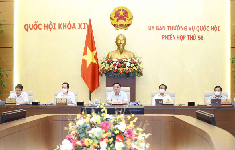 Chủ tịch Quốc hội Vương Đình Huệ phát biểu ý kiến. (Ảnh: Doãn Tấn/TTXVN)