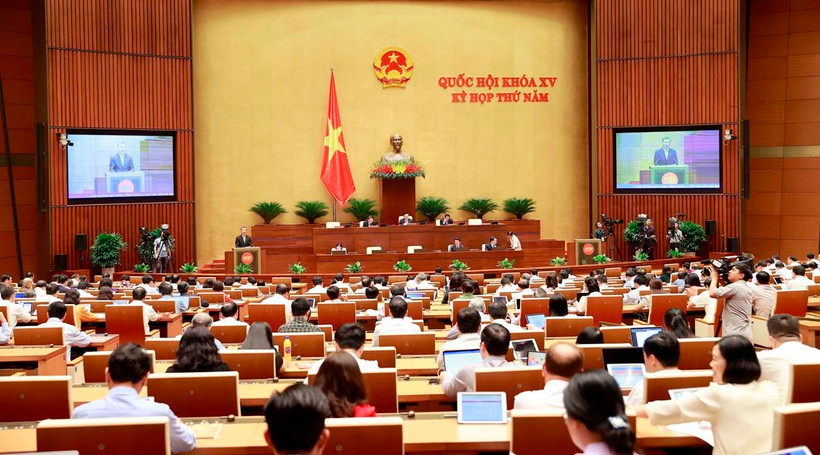 Quang cảnh phiên họp Quốc hội sáng 30/5. (Ảnh: Doãn Tấn/TTXVN)