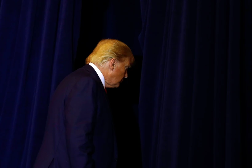 Tổng thống Mỹ Donald Trump rời một cuộc họp báo tại New York ngày 25/9/2019. (Ảnh: THX/TTXVN)