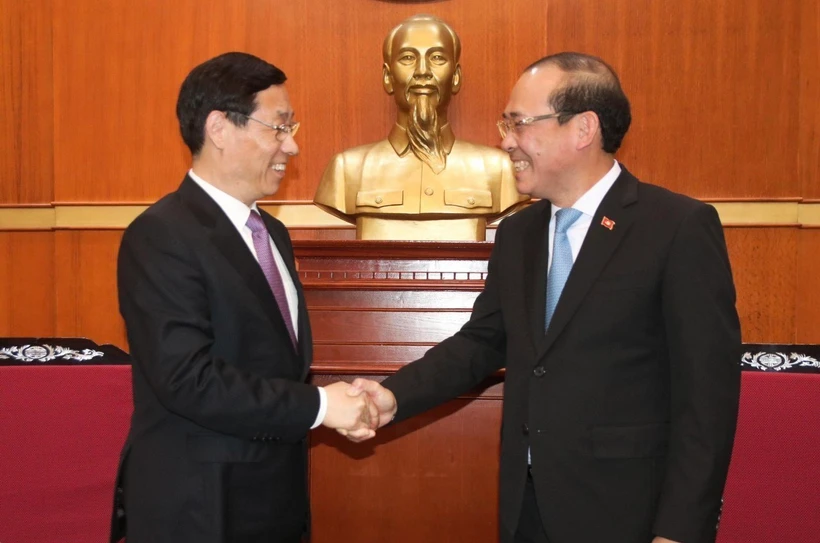 Quang cảnh buổi tiếp. (Nguồn: TTXVN phát)