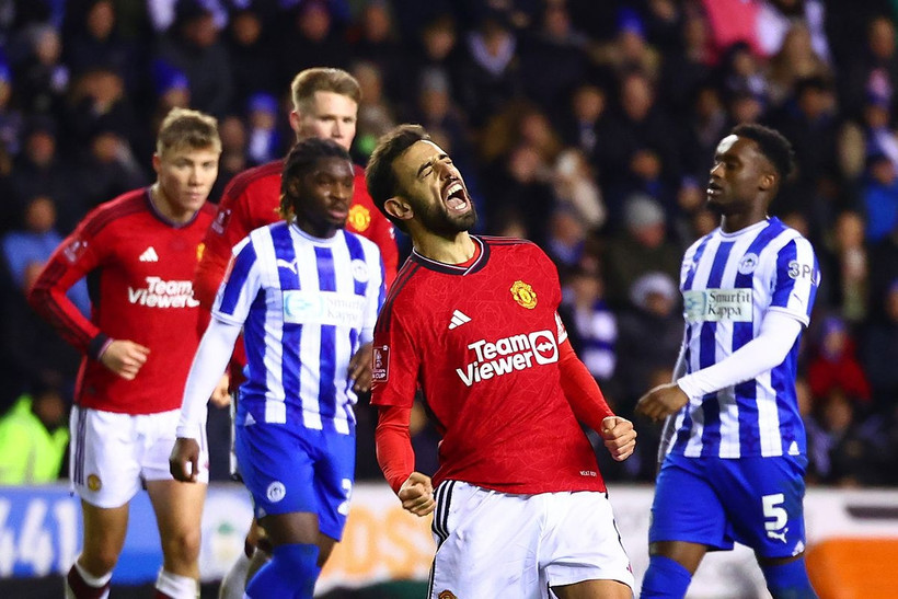 Bruno ghi bàn giúp Manchester United giành chiến thắng ở FA Cup. (Nguồn: Getty Images)