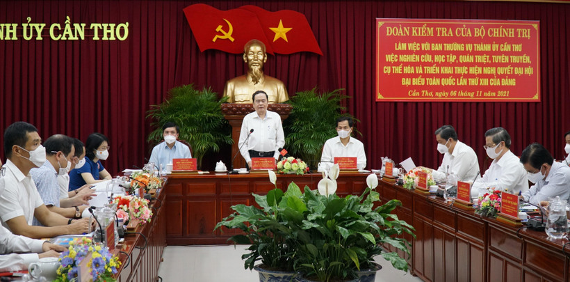 Quang cảnh buổi làm việc. (Ảnh: TTXVN phát)