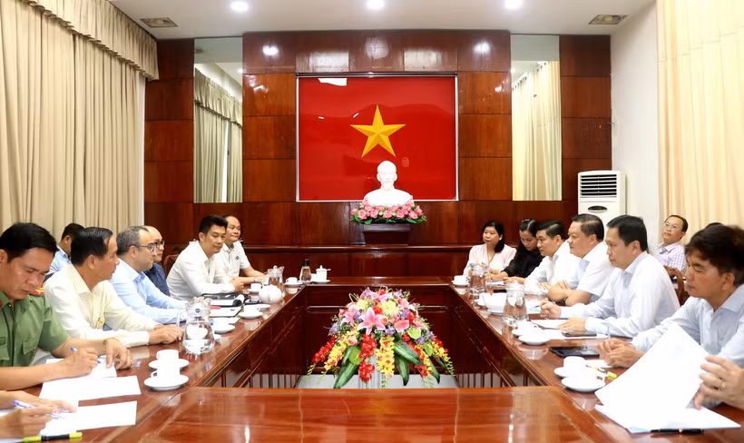 Quang cảnh buổi làm việc. (Ảnh: Thu Hiền/TTXVN)