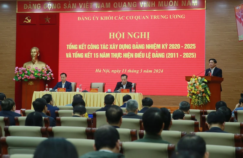 Toàn cảnh Hội nghị tổng kết công tác xây dựng Đảng nhiệm kỳ 2020-2025 của Đảng ủy Khối các cơ quan Trung ương. Ảnh minh họa. (Ảnh: Diệp Trương/TTXVN)