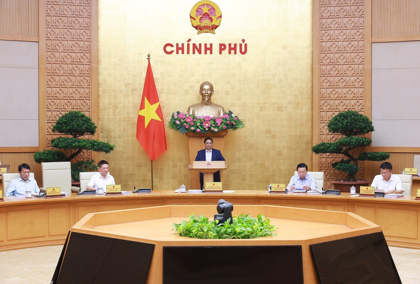 Thủ tướng Phạm Minh Chính chủ trì Phiên họp Chính phủ Thường kỳ tháng 10 năm 2024. (Ảnh: Dương Giang/TTXVN)