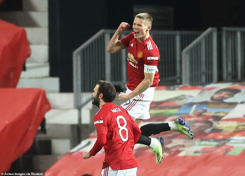 Scott McTominay ghi bàn duy nhất giúp M.U chiến thắng. (Nguồn: Reuters)