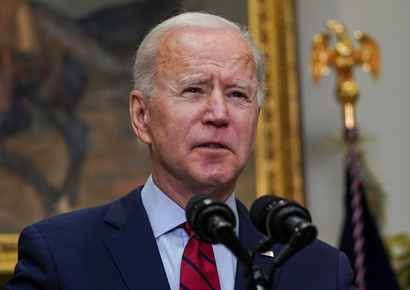 Tổng thống Mỹ Joe Biden phát biểu tại Nhà Trắng ngày 27/2/2021. (Ảnh: AFP/TTXVN)