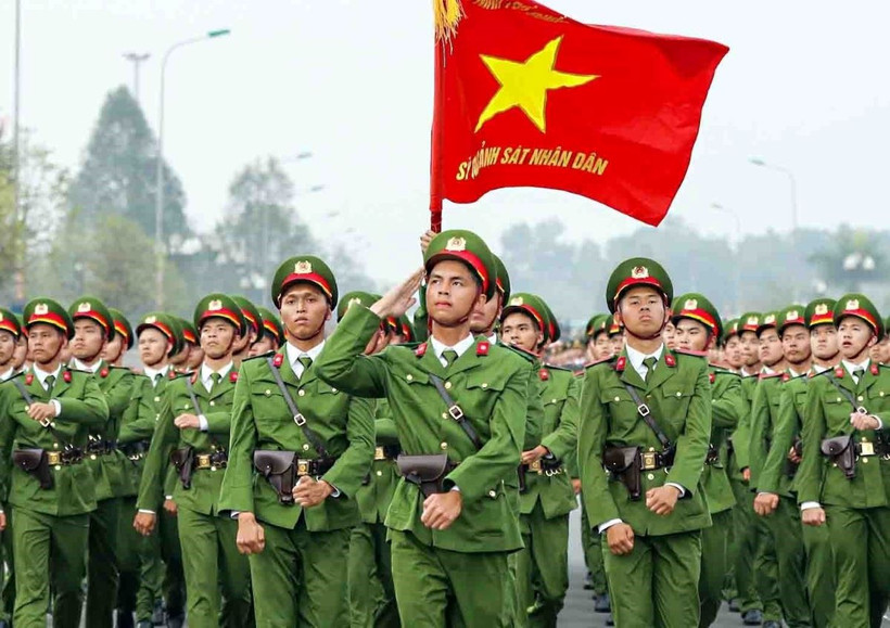 Những cán bộ, chiến sỹ tham gia vào các khối diễu binh, diễu hành trong lễ kỷ niệm đã được đơn vị tuyển chọn kỹ lưỡng. (Ảnh: Phạm Kiên/TTXVN)