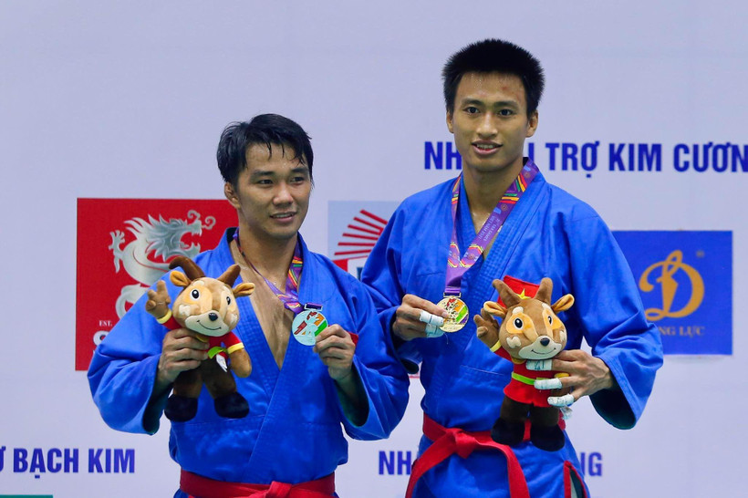 Kurash Việt Nam đã giành được 6 huy chương Vàng tại SEA Games 31. (Ảnh: Vietnam+)