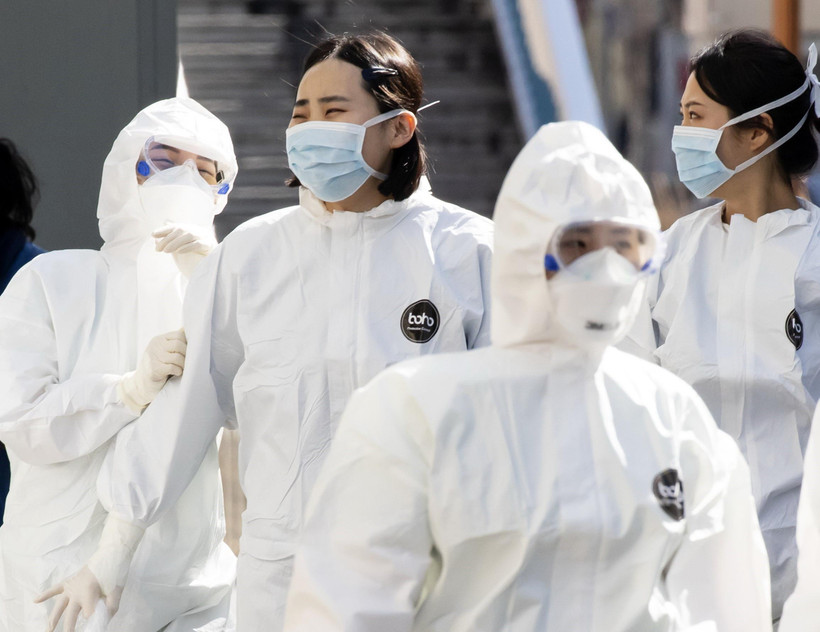 Nhân viên y tế tại bệnh viện Dongsan ở thành phố Daegu, Hàn Quốc. (Ảnh: Yonhap/TTXVN)