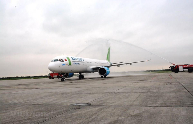 Máy bay của hãng hàng không Bamboo Airways. (Ảnh: Việt Hùng/Vietnam+)