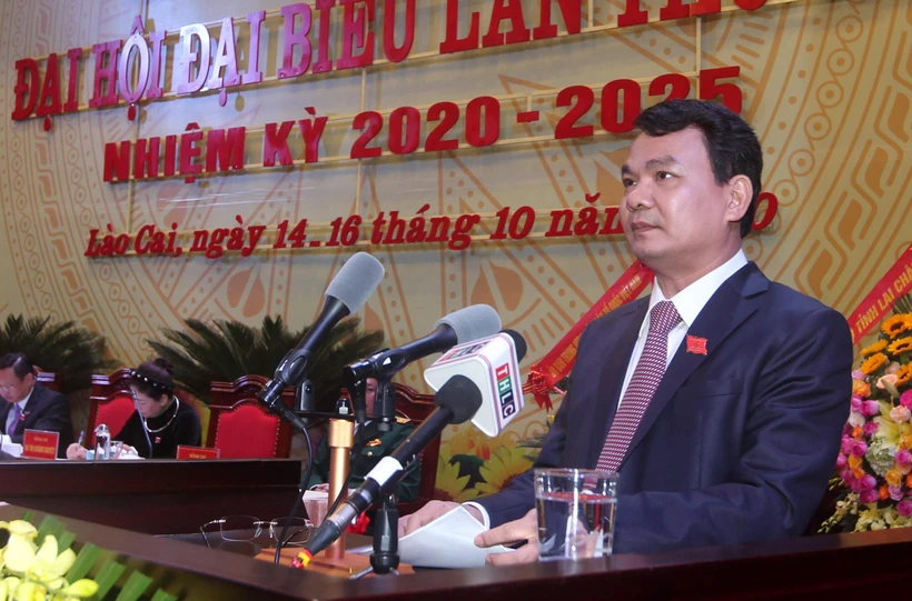 Đồng chí Đặng Xuân Phong, tân Bí thư tỉnh ủy Lào Cai khóa XVI, nhiệm kỳ 2020-2025. (Ảnh: Quốc Khánh/TTXVN)