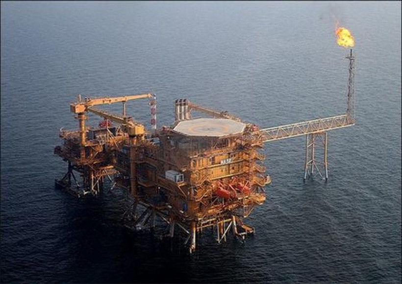 Một cơ sở khai thác khí đốt ở vịnh Persian, Iran. (Ảnh: Offshore/TTXVN)