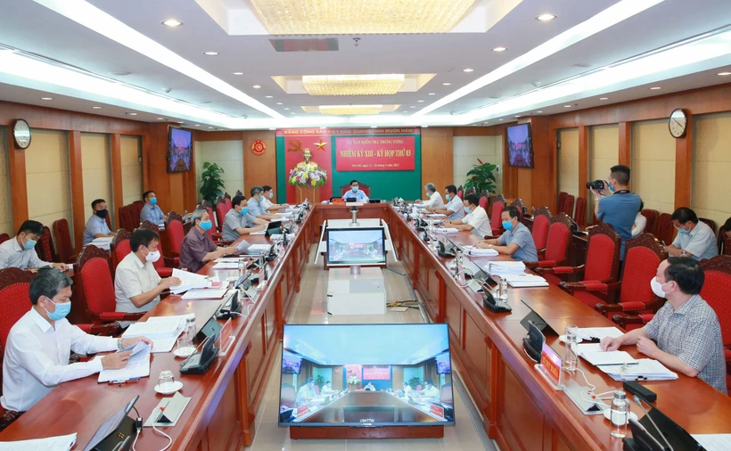 Quang cảnh Kỳ họp thứ ba của Ủy ban Kiểm tra Trung ương. (Ảnh: Phương Hoa/TTXVN)
