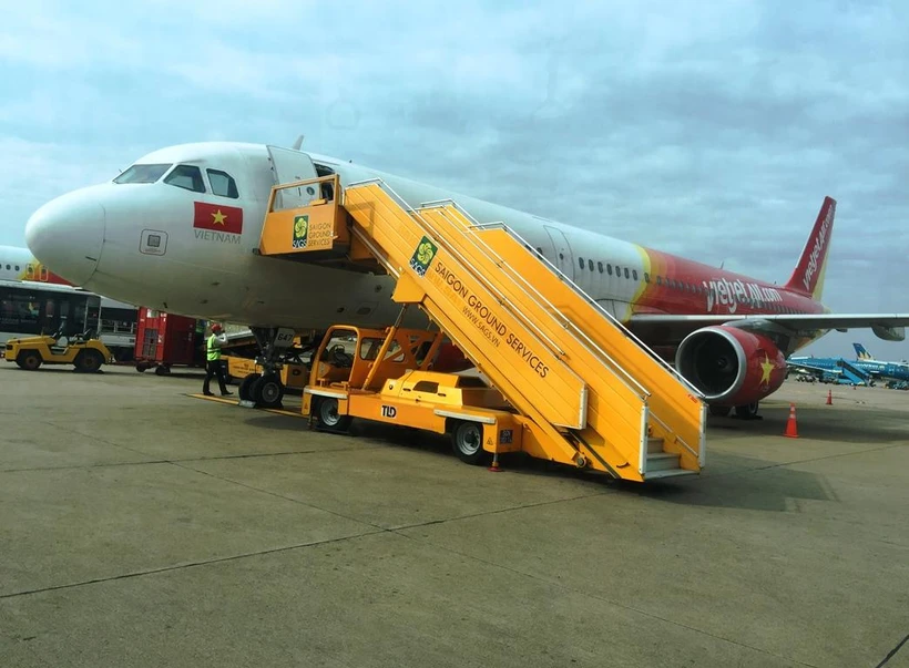Máy bay của hãng hàng không Vietjet. (Ảnh: Việt Hùng/Vietnam+)