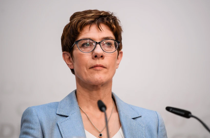 Bộ trưởng Quốc phòng Đức Annegret Kramp-Karrenbauer. (Ảnh: ATHX/TTXVN)