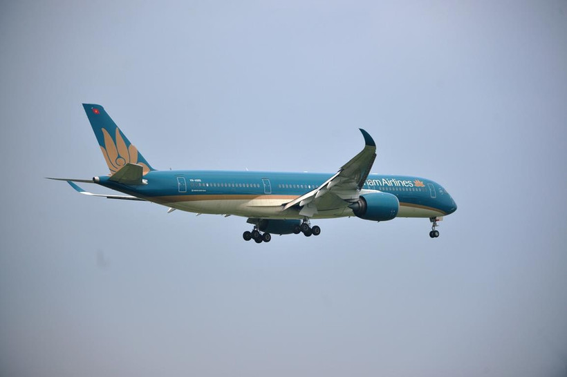 Máy bay của hãng hàng không Vietnam Airlines. (Ảnh: CTV/Vietnam+)
