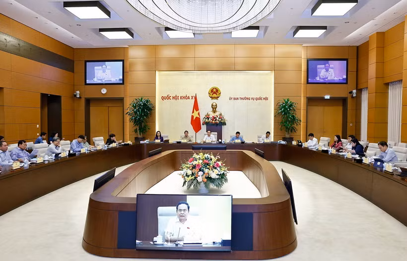 Chủ tịch Quốc hội Trần Thanh Mẫn phát biểu. (Ảnh: Doãn Tấn/TTXVN)