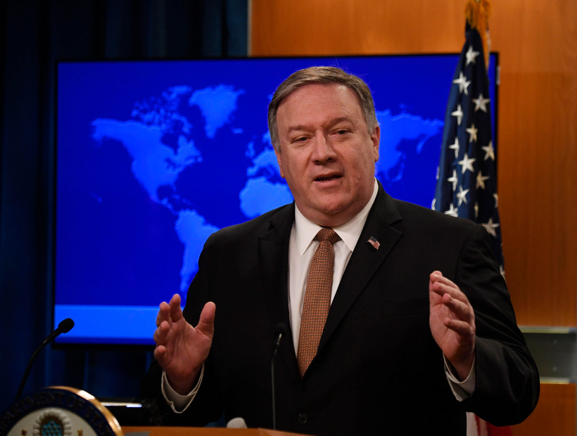 Ngoại trưởng Mỹ Mike Pompeo phát biểu trong cuộc họp báo tại Washington D.C., ngày 15/3/2019. (Ảnh: THX/TTXVN)