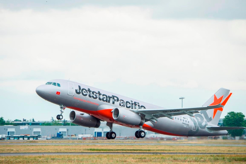 Máy bay mới của Jetstar Pacific cất cánh. (Ảnh: Tiến Sỹ)