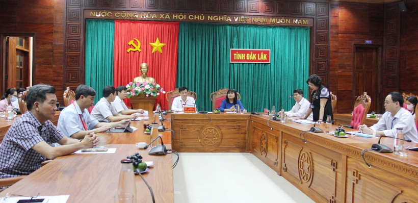 Quang cảnh buổi làm việc. (Ảnh: Hoài Thu/TTXVN)