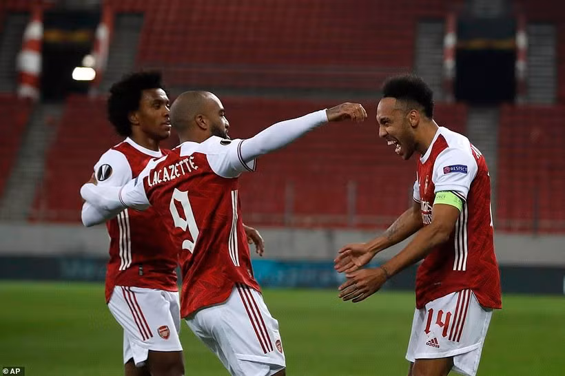 Arsenal giành vé vào vòng 1/8 Europa League. (Nguồn: AP)