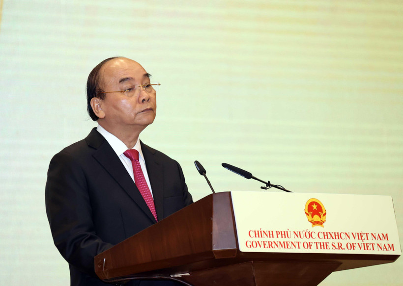 Thủ tướng Nguyễn Xuân Phúc phát biểu. (Ảnh: Thống Nhất/TTXVN)