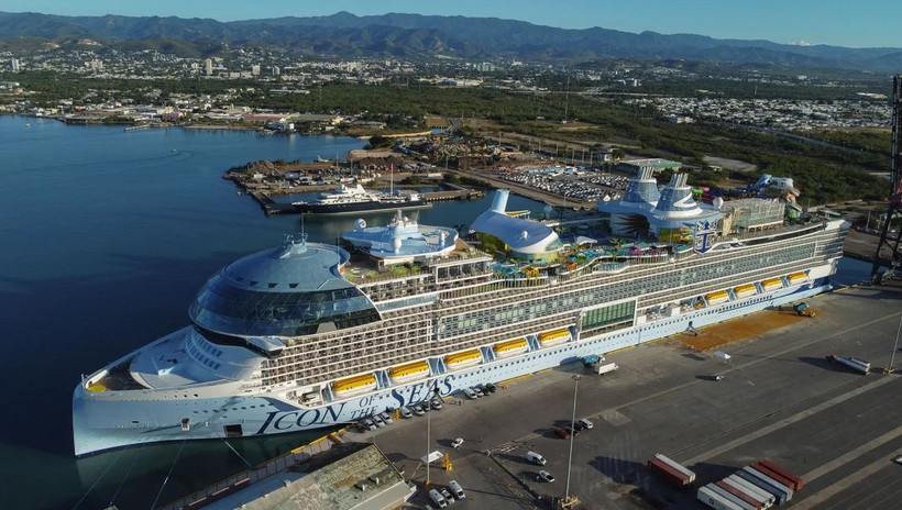 Siêu tàu du lịch "Icon of the Seas". (Ảnh: AP)