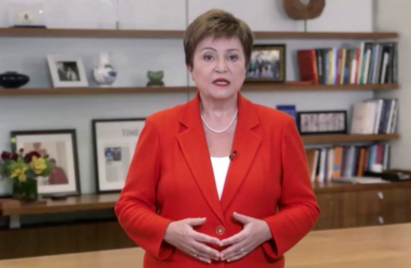 Tổng Giám đốc Quỹ tiền tệ quốc tế (IMF) Kristalina Georgieva phát biểu tại Washington, D.C., Mỹ. (Ảnh: THX/TTXVN)