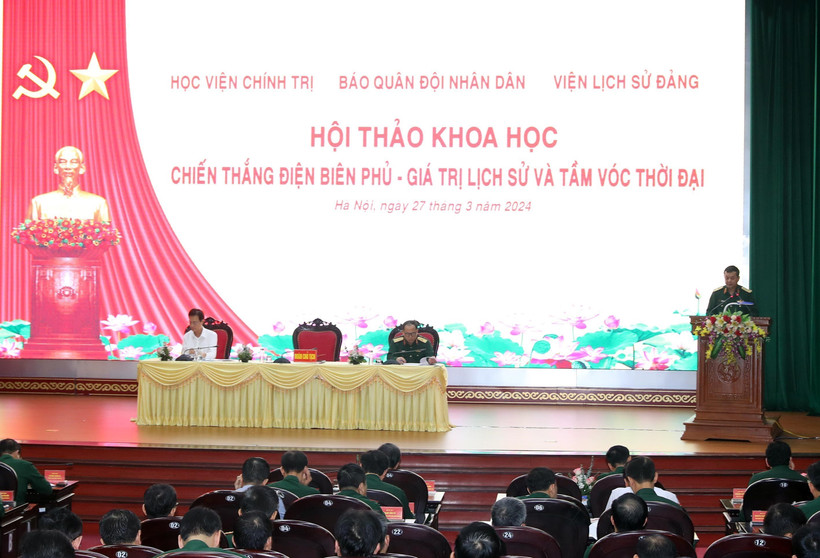 Hội thảo Chiến thắng Điện Biên Phủ - Giá trị lịch sử và tầm vóc thời đại. (Ảnh: Trọng Đức/TTXVN)