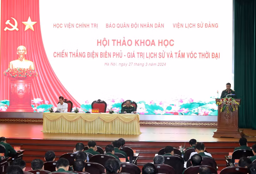Hội thảo Chiến thắng Điện Biên Phủ - Giá trị lịch sử và tầm vóc thời đại. (Ảnh: Trọng Đức/TTXVN)