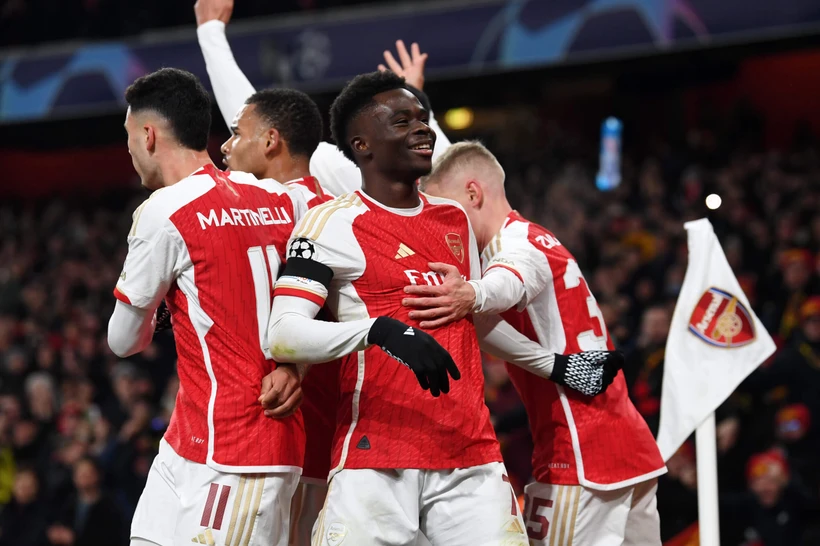 Arsenal hiên ngang vào vòng 1/8 Champions League. (Nguồn: Getty Images)