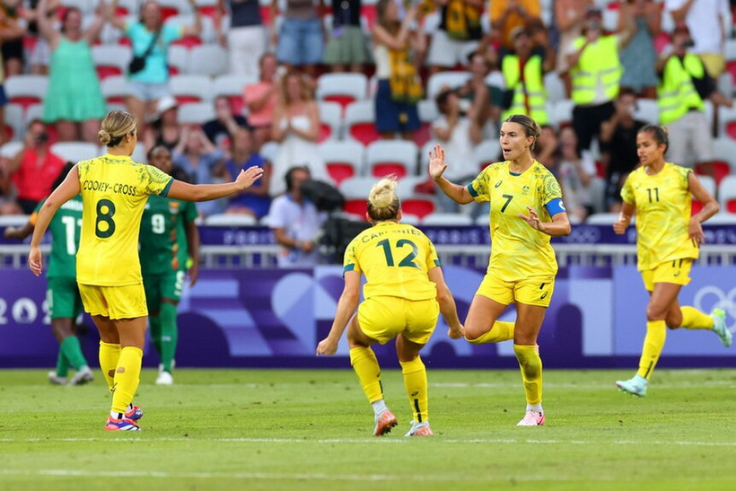 Australia giành chiến thắng ở trận cầu điên rồ tại Olympic Paris 2024. (Nguồn: Getty Images)