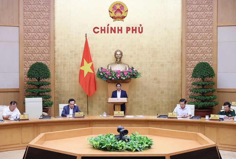 Thủ tướng Phạm Minh Chính chủ trì phiên họp sáng 28/9. (Ảnh: Dương Giang/TTXVN)