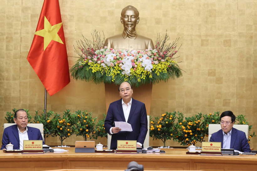 Thủ tướng Nguyễn Xuân Phúc phát biểu. (Ảnh: Thống Nhất/TTXVN)