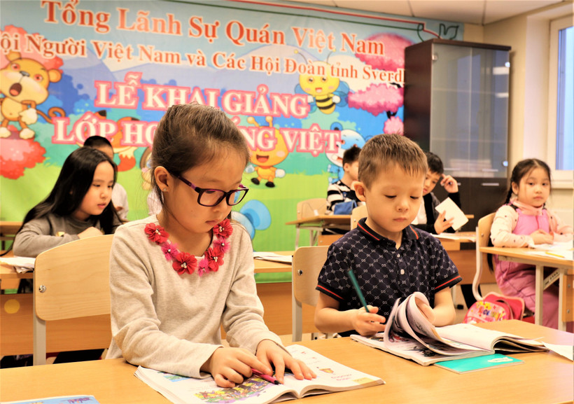 Lớp học Tiếng Việt ở Ekaterinburg. (Ảnh: Dương Trí/Vietnam+)