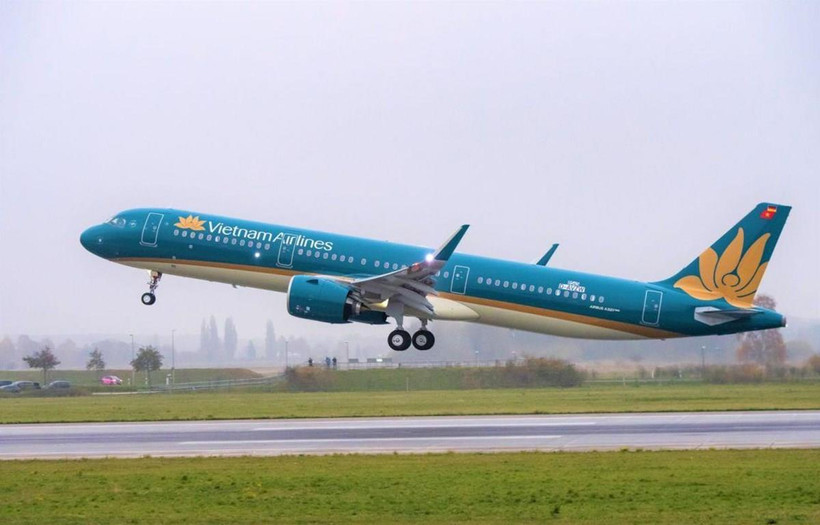 Máy bay của hãng hàng không Vietnam Airlines. (Ảnh: CTV.Vietnam+)