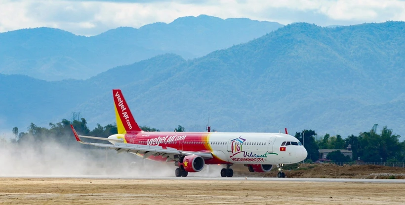 Máy bay của Hãng hàng không Vietjet Air. (Ảnh: PV/Vietnam+)