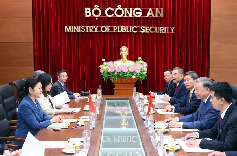Quang cảnh buổi hội đàm. (Ảnh: Phạm Kiên/TTXVN)