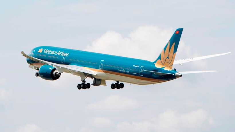 Máy bay của hãng hàng không Vietnam Airlines. (Ảnh: CTV/Vietnam+)