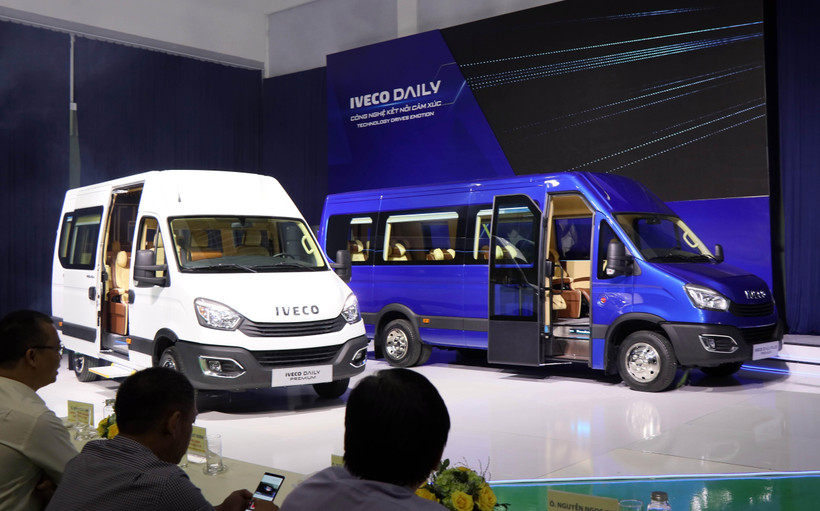 THACO Trường Hải giới thiệu dòng xe Mini Bus IVECO DAILY tháng 10/2020. (Ảnh: Trần Tĩnh/TTXVN)