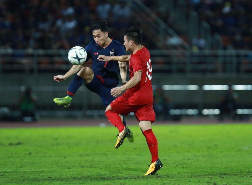 Việt Nam sẽ xây chắc ngôi đầu nếu đánh bại Thái Lan. (Ảnh: Trọng Đạt/TTXVN)