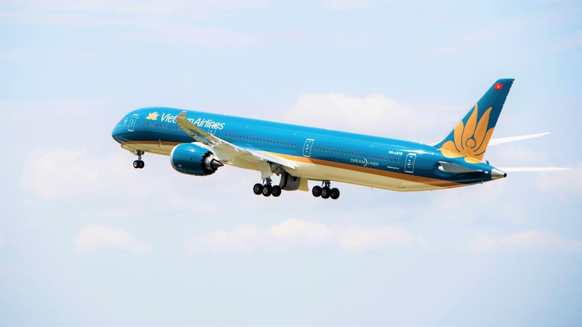 Máy bay Boeing 787-10 của hãng hàng không Vietnam Airlines. (Ảnh: CTV/Vietnam+)