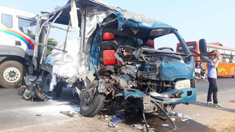 Hiện trường vụ tai nạn. (Ảnh: Thanh Thủy/-TTXVN)