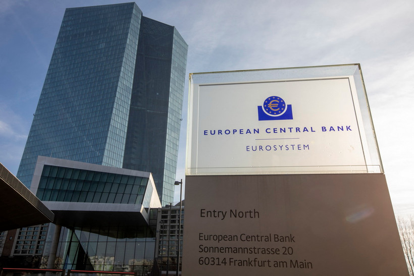Trụ sở Ngân hàng Trung ương Châu Âu (ECB) ở Frankfurt am Main, Đức. (Ảnh: AFP/TTXVN)
