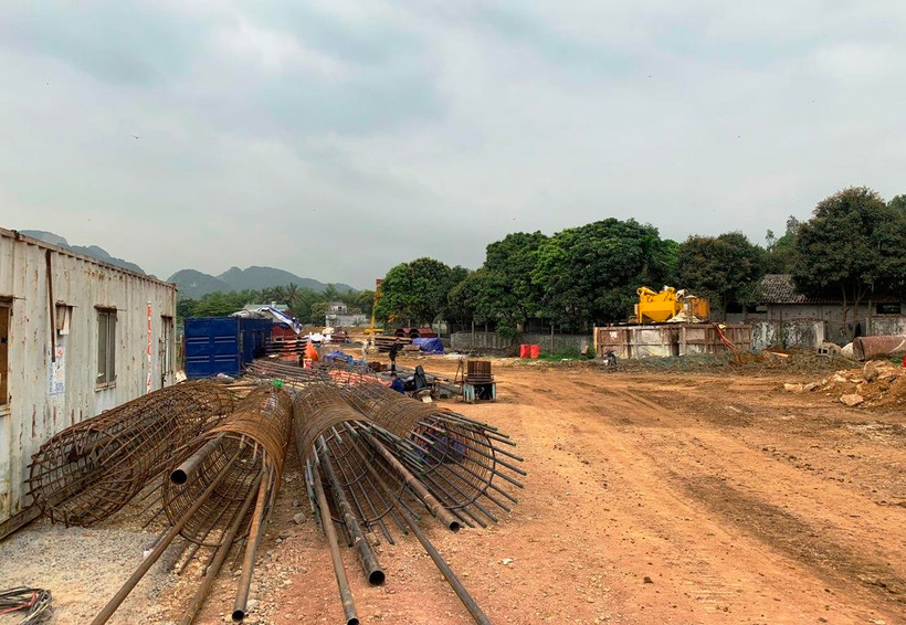 Giá vật liệu thép tăng đã ảnh hưởng tới giá trị các gói thầu của dự án cao tốc Bắc-Nam. (Ảnh: Việt Hùng/Vietnam+)